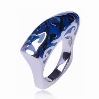 Šperky4U Ocelový prsten s ornamenty OPR1035 - velikost 57 - OPR1035-57