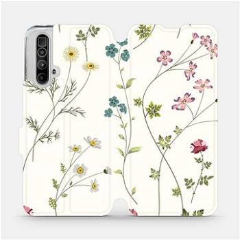 Flipové pouzdro na mobil Realme X3 SuperZoom - MD03S Tenké rostlinky s květy (5903516343126)