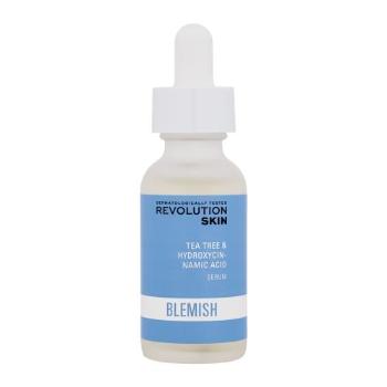 Revolution Skincare Blemish Tea Tree & Hydroxycinnamic Acid Serum 30 ml pleťové sérum pro ženy na mastnou pleť; na problematickou pleť s akné