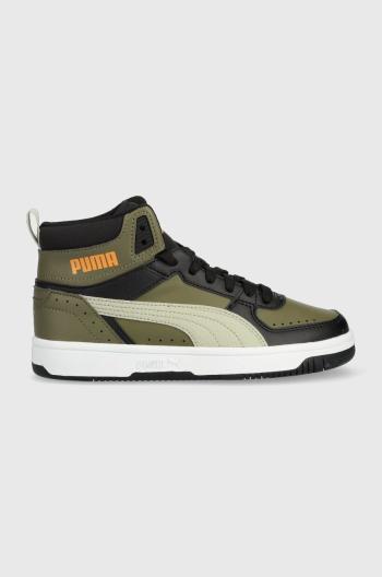 Dětské sneakers boty Puma zelená barva