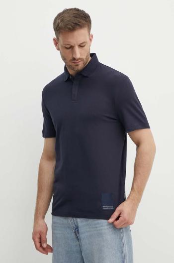 Polo tričko Armani Exchange tmavomodrá barva, 3DZFHH ZJXHZ