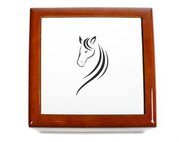 Dřevěná krabička Znak koně