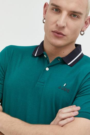 Bavlněné polo tričko Jack & Jones JJEJOE zelená barva, s aplikací, 12221190