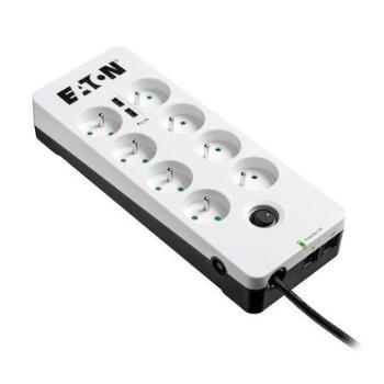 Eaton Protection Box 8 Tel@ USB FR, přepěťová ochrana, 8 zásuvek, 2x USB nabíječka, 1m