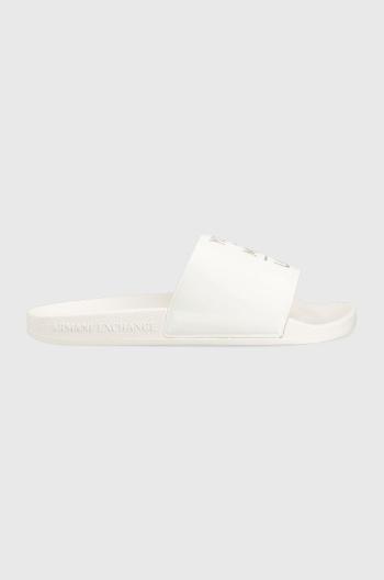 pantofle Armani Exchange pánské, bílá barva