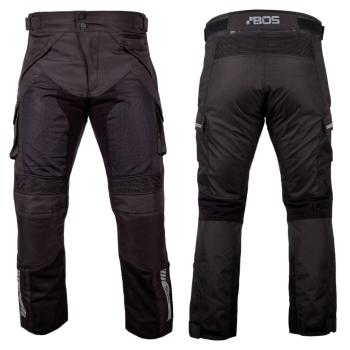 Moto kalhoty BOS Patras  Black  4XL