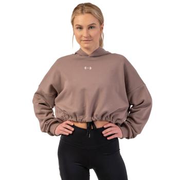 Volná crop mikina Nebbia Iconic 421  Brown  XS/S