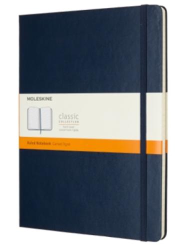 Moleskine - zápisník tvrdý, linkovaný, modrý XL