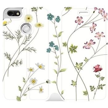 Flipové pouzdro na mobil Huawei P9 Lite mini - MD03S Tenké rostlinky s květy (5903226179015)