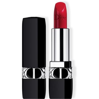 DIOR Rouge Dior dlouhotrvající rtěnka plnitelná odstín 743 Rouge Zinnia Satin 3,5 g