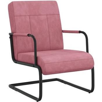 Konzolová židle růžová samet, 325792 (325792)