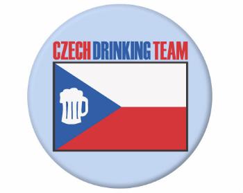 Magnet kulatý plast Czech drinking team