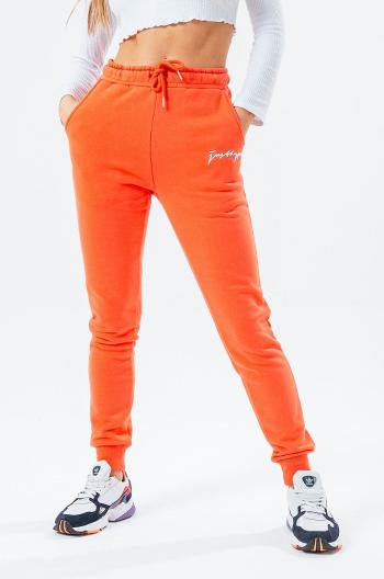 Kalhoty Hype SIGNATURE dámské, oranžová barva, hladké