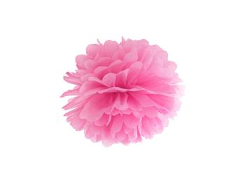 PartyDeco Pompom ve tvaru květu růžový 25 cm