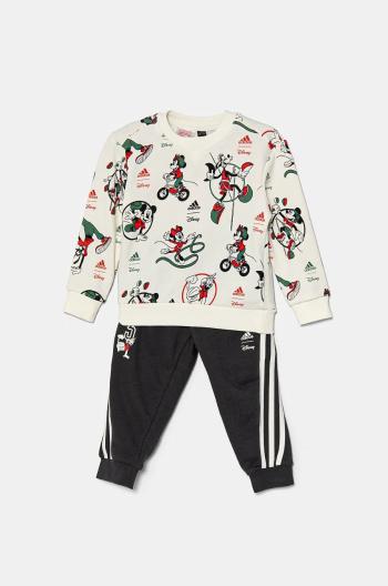 Dětská tepláková souprava adidas x Disney béžová barva, IW0670