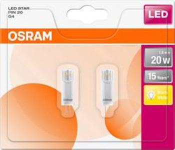 LED žárovka OSRAM 4058075093911 12 V, G4, 1.8 W, teplá bílá, A++ (A++ - E), kolíková patice, 2 ks