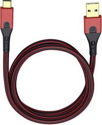 USB 3.0 kabel Oehlbach USB Evolution C3 9440, 50.00 cm, červená/černá