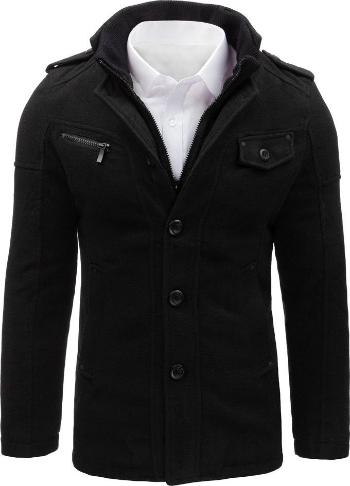 Černý pánský kabát cx0399 Velikost: XL