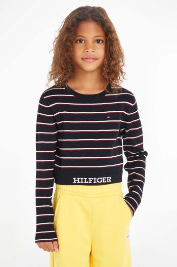 Dětský svetr Tommy Hilfiger tmavomodrá barva, lehký