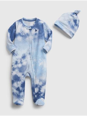 Modrý holčičí baby overal 100% organic cotton first favorite tie-dye one-piece GAP