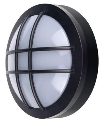 Solight Černé LED stropní/nástěnné svítidlo kulaté s mřížkou 13W IP65 WO753