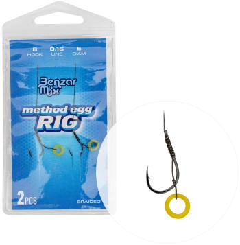 Benzar mix návazec braided method egg rig 8,5 cm 2 ks - háček 8