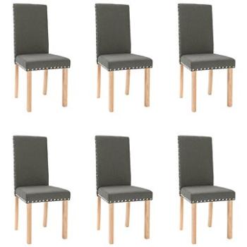 Jídelní židle 6 ks tmavě šedé textil, 3080108 (3080108)