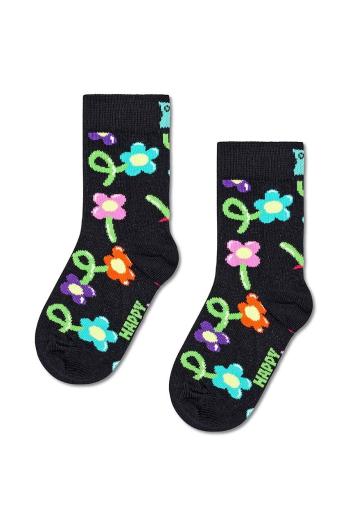 Dětské ponožky Happy Socks Kids Balloon Flower Sock černá barva, P001443