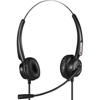 Sandberg PC USB+RJ9/11 Headset Pro Stereo, černá (126-30)