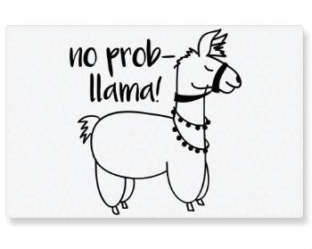 Kuchyňské prkénko No prob llama