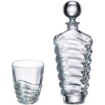 Crystal Bohemia Whisky set Wave (1 karafa + 6 sklenic) (8593410956385)