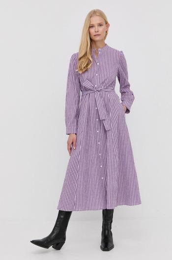 Šaty MAX&Co. fialová barva, midi, áčková