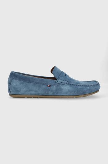 Kožené mokasíny Tommy Hilfiger CASUAL HILFIGER SUEDE DRIVER pánské, FM0FM04271