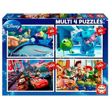 Educa Puzzle Disney Pixar Mix 4v1 (50,80,100,150 dílků) (8412668156159)