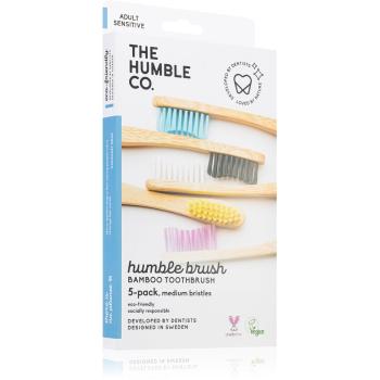 The Humble Co. Brush Adult bambusový zubní kartáček medium I. 5 ks