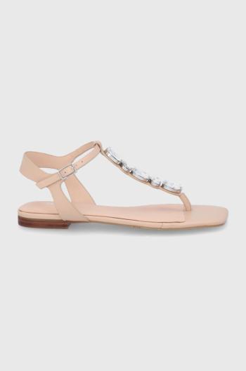 Kožené sandály Guess Sefora dámské, béžová barva