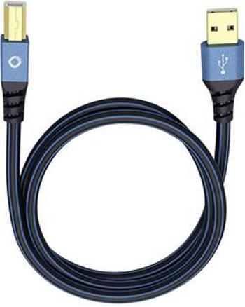 USB 2.0 kabel Oehlbach USB Plus B 9341, 1.00 m, modrá