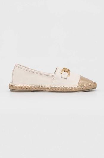 Kožené espadrilky Answear Lab béžová barva