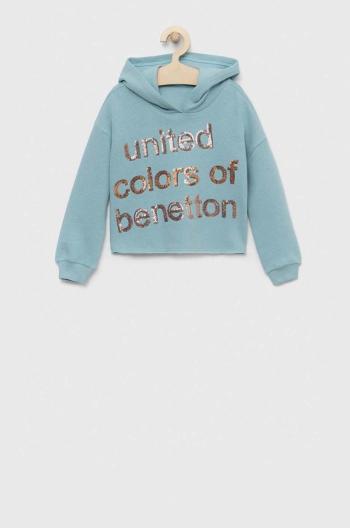 Dětská mikina United Colors of Benetton s kapucí, s aplikací