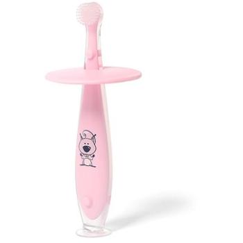 BabyOno dětský zubní kartáček se zarážkou 6 m+, růžová (BABY2021a)