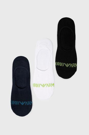 Ponožky Emporio Armani Underwear 3-pack pánské, bílá barva