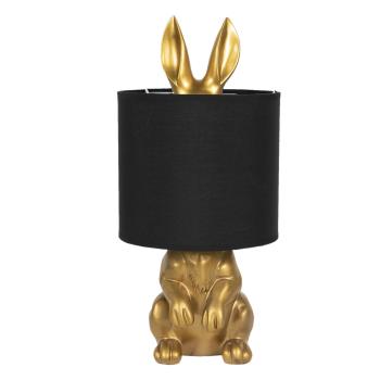 Stolní lampa v designu zlatého zajíce s textilním stínidlem – Ø 20*42 cm / E27 6LMC0027