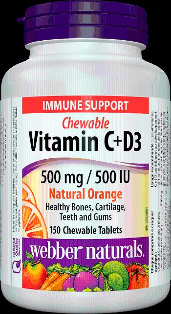 Webber naturals  C+D3 500 mg/500 IU 200 tbl natural orange