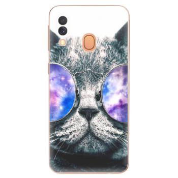 Odolné silikonové pouzdro iSaprio - Galaxy Cat - Samsung Galaxy A40