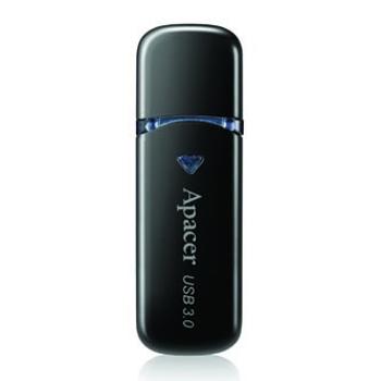 Apacer USB flash disk, USB 3.0, 64GB, AH355, černý, AP64GAH355B-1, USB A, s krytkou