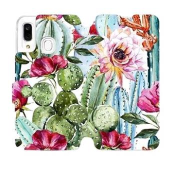 Flipové pouzdro na mobil Samsung Galaxy A40 - MG09S Kaktusy a květy (5903226864133)