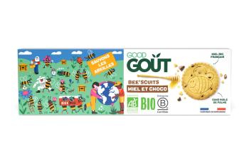 Good Gout BIO Bee´scuits sušenky s medem a kousky čokolády 100 g