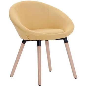 Jídelní židle žlutá textil (283436)