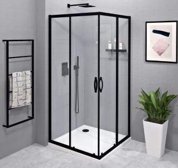 GELCO SIGMA SIMPLY BLACK čtvercový sprchový kout 900x900 mm, rohový vstup, čiré sklo GS2190BGS2190B