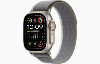 Apple Watch Ultra 2/49mm/Titan/Sport Band/Green-Grey Trail/-M/L